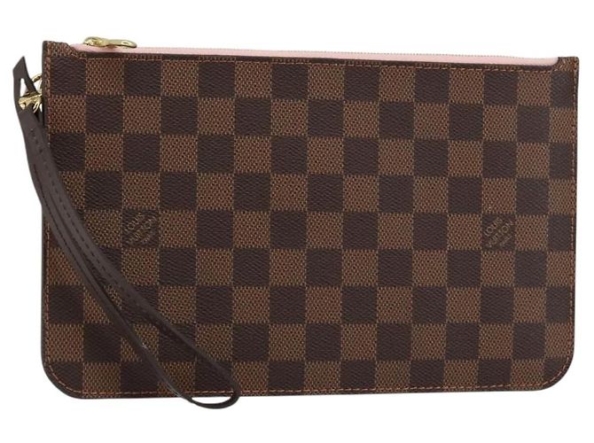 LOUIS VUITTON Damier Ebene Neverfull MM Pouch Accessory Pouch LV Auth 147456