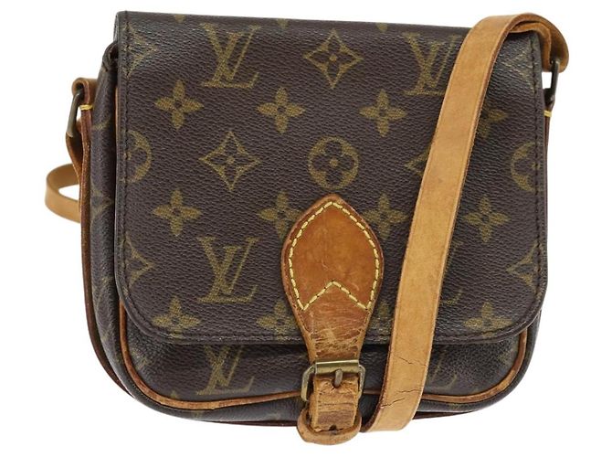 LOUIS VUITTON Bolsa de Ombro Monogram Cartouchiere PM M51254 LV Auth BA6639 Monograma