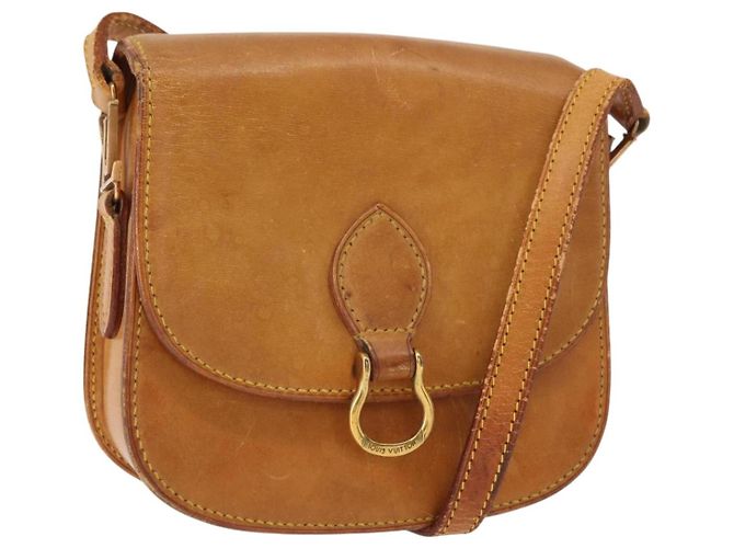 LOUIS VUITTON Bolsa de Ombro Saint Cloud PM em Couro Nomad Bege LV Auth gh1044