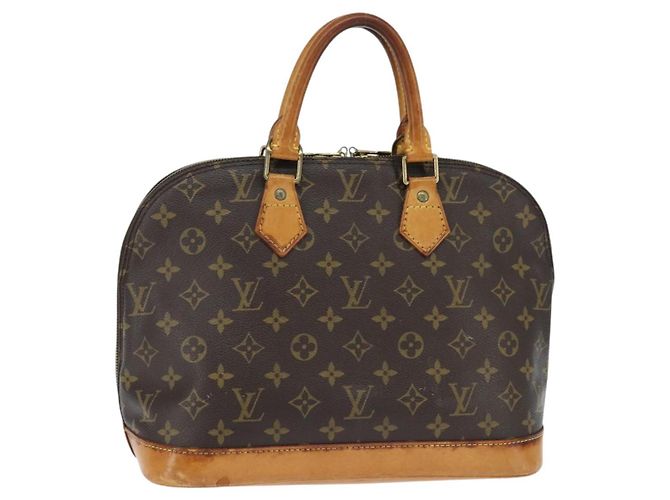 LOUIS VUITTON Bolsa de Mão Monogram Alma M51130 LV Auth BA7158 Monograma