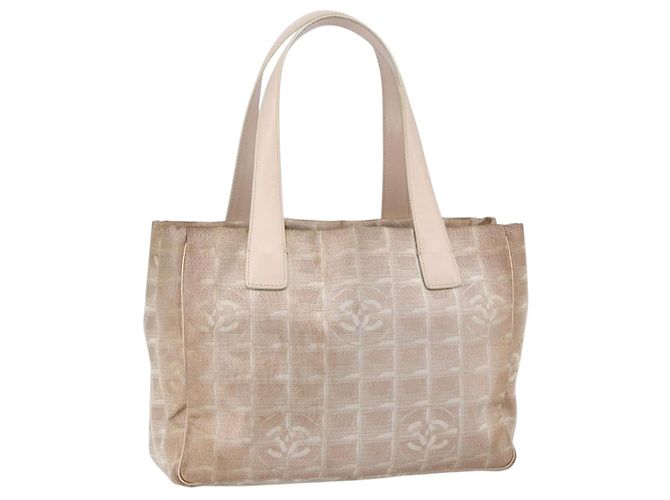 CHANEL Nova Bolsa Tote de Viagem em Nylon Rosa CC Auth BA7298
