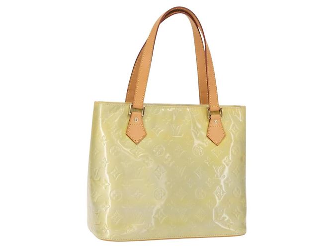 LOUIS VUITTON Borsa a Mano Monogram Vernis Houston Grigio M91053 LV Auth BA7434