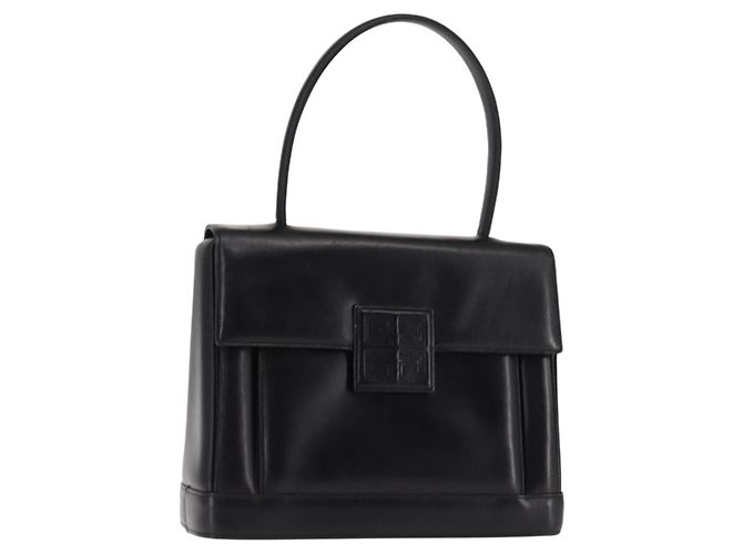 Sac à main GIVENCHY en cuir noir et or Auth 146592 Doré
