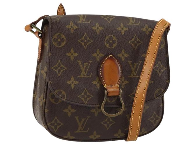 LOUIS VUITTON Monogram Schultertasche Saint Cloud MM M51243 LV Auth 152775 Monogramm