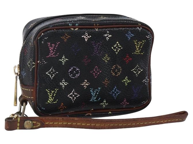LOUIS VUITTON Monogram Multicolor Wapity Tasche Schwarz M58034 Auth 152412