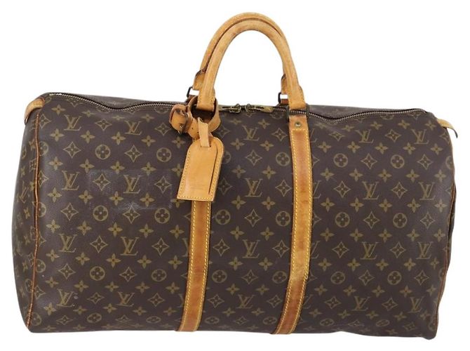 LOUIS VUITTON Bolsa Boston Monogram Keepall 55 M41424 LV Auth 148740 Monograma