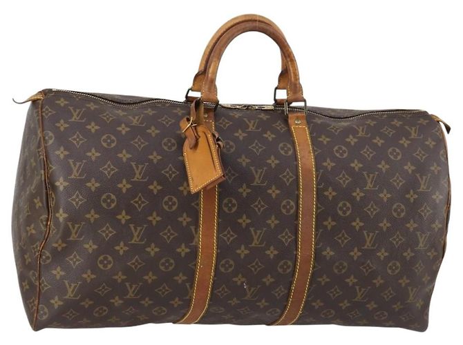 LOUIS VUITTON Bolsa Boston Monogram Keepall 55 M41424 LV Auth 145680 Monograma