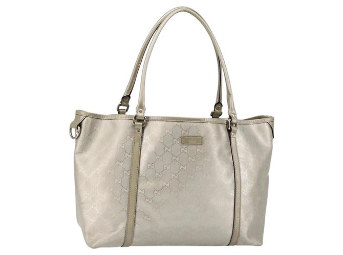 Borsa tote GG Implementation Gucci Argento 197953 Auth 146864