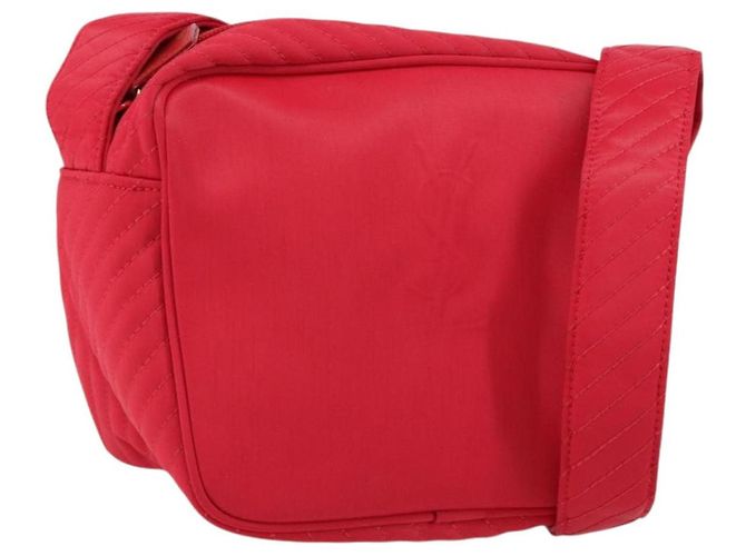 Borsa a Spalla in Nylon Rossa Auth bs31041 di SAINT LAURENT Rosso
