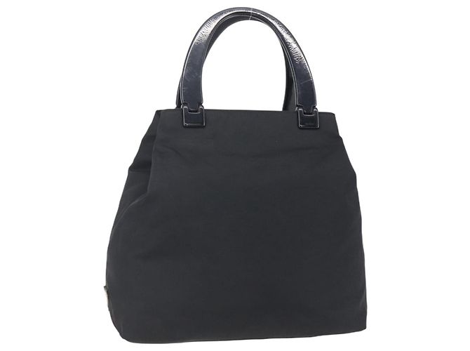 PRADA Bolsa de mão em nylon preto Auth bs31162