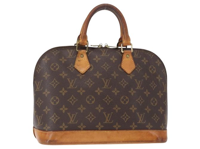 LOUIS VUITTON Bolsa de Mão Monogram Alma M51130 LV Auth BA7630 Monograma