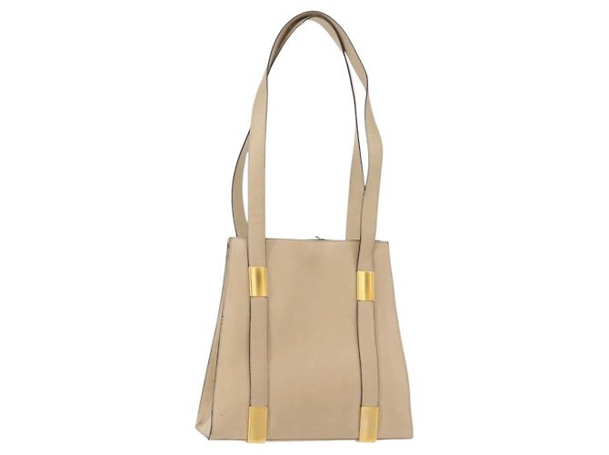 Céline Borsa a Spalla CELINE in Pelle Beige Oro Auth bs30225 D'oro