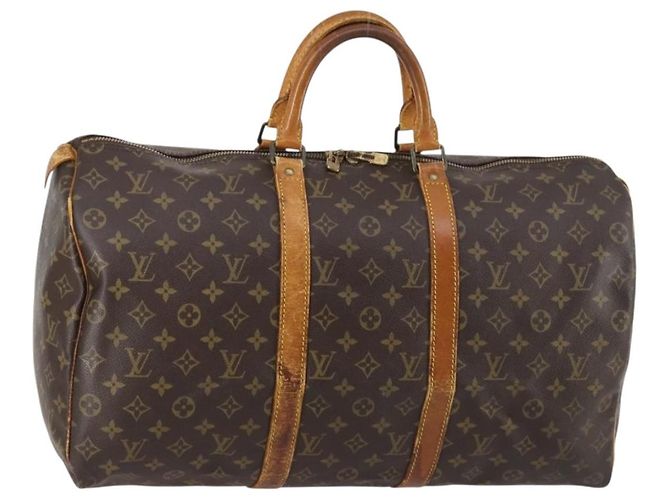 LOUIS VUITTON Sac Boston Monogram Keepall 50 M41426 Auth LV 145407 Monogramme