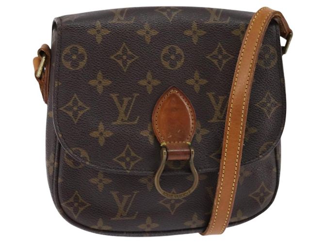 LOUIS VUITTON Bolsa de Ombro Monogram Saint Cloud MM M51243 LV Auth 147692 Monograma