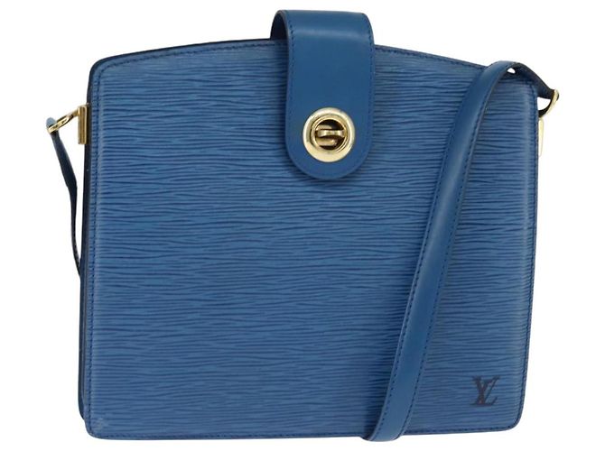 LOUIS VUITTON Borsa a Spalla Capuchin Epi Blu M52345 LV Auth bs30516