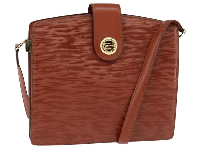 Sac à épaule Capuchin Epi Louis Vuitton Marron M52343 LV Auth BA7425