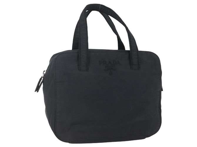 PRADA Borsa a mano in nylon nero Auth bs30539