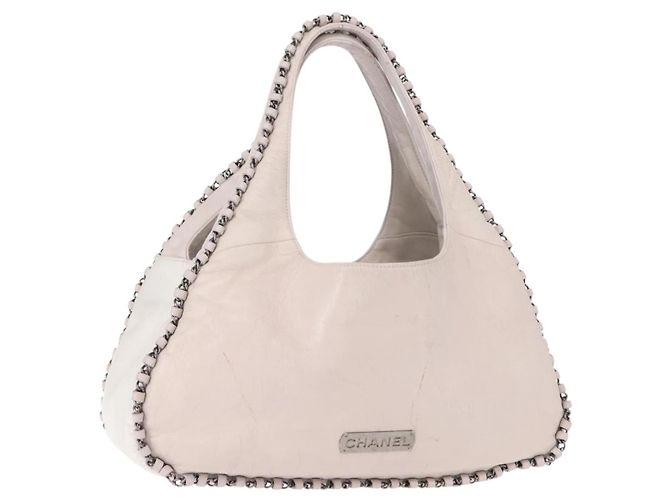 Borsa a Spalla CHANEL in Pelle Rosa Argento CC Auth 150457