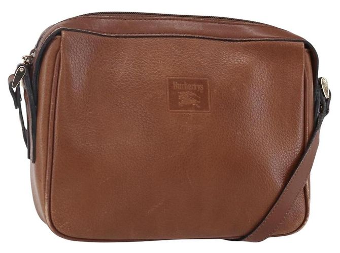 Autre Marque Borsa a Spalla Burberrys in Pelle Marrone Oro Auth ka247 D'oro