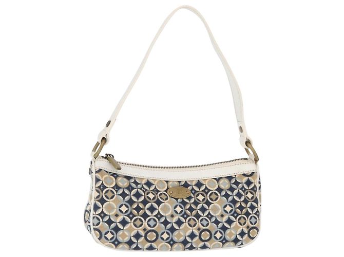 Céline CELINE Accessory Pouch Canvas Navy Auth 154613 Navy blue