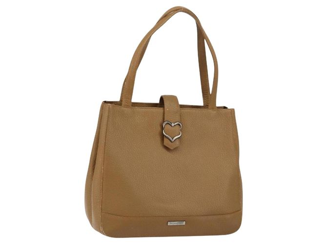 SAINT LAURENT Sac à main en cuir marron Auth 149374