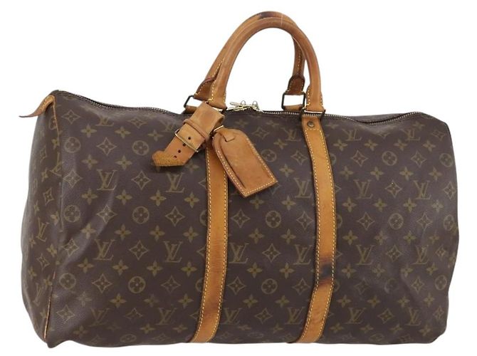 LOUIS VUITTON Bolsa Boston Monogram Keepall 50 M41426 LV Auth 152321 Monograma