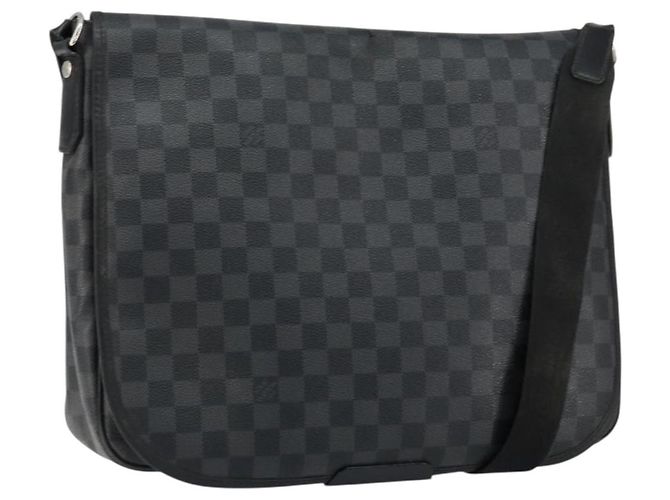 LOUIS VUITTON Sac à épaule Damier Graphite Daniel MM N58029 LV Auth 148377 Damier ebène