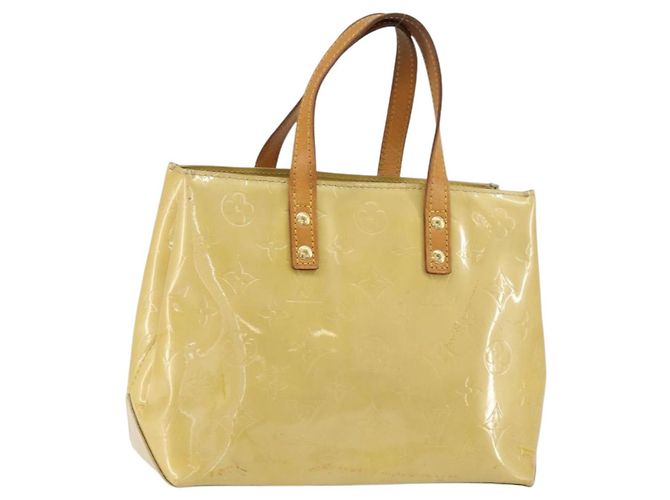 LOUIS VUITTON Monogram Vernis Reade PM Sac à main Beige M91334 LV Auth BA7912