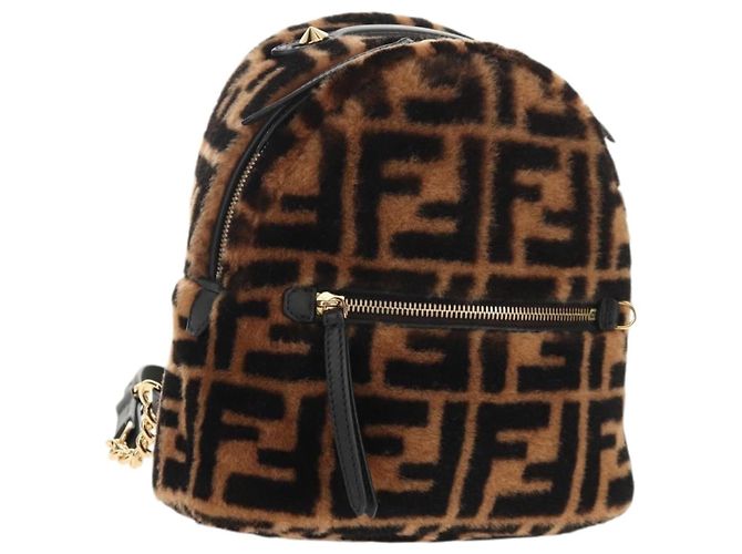 GUC Fendi Black and Brown Backpack FENDI - Large Fendi Strike backpack | Leam Roma - Luxury  main image 4