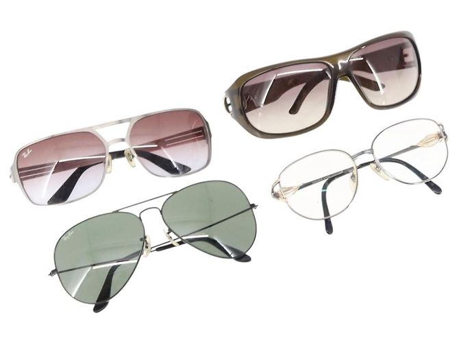 Occhiali da sole Ray-Ban Celine Gucci Plastica 4Set Nero Auth sw1699