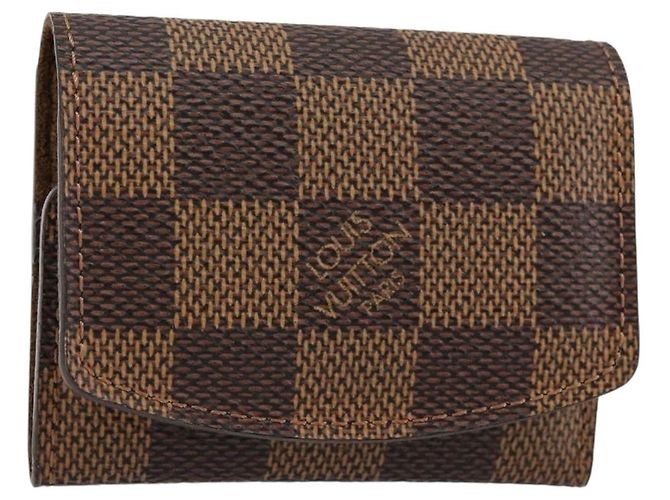 LOUIS VUITTON Estuche para Pulseras Damier Ebene LV Auth 146166