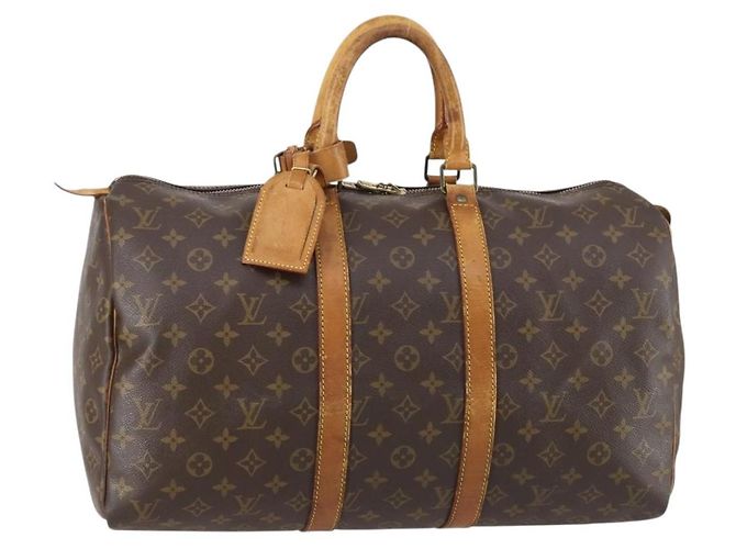LOUIS VUITTON Bolsa Boston Monogram Keepall 45 M41428 LV Auth 150933 Monograma