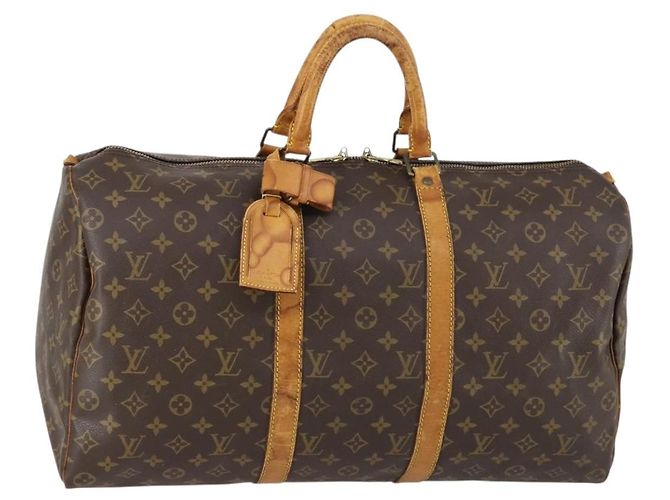 LOUIS VUITTON Bolsa Boston Monogram Keepall 50 M41426 LV Auth 152782 Monograma