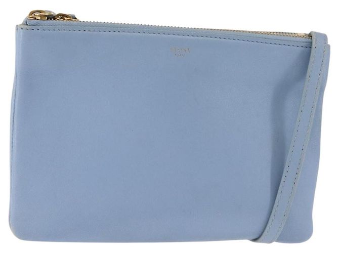 Céline Borsa a Spalla Trios Mall in Pelle Blu Oro Auth hk3113 D'oro