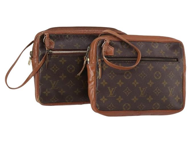 LOUIS VUITTON Monogram Clutch Tasche 2Set LV Auth gh1003 Monogramm
