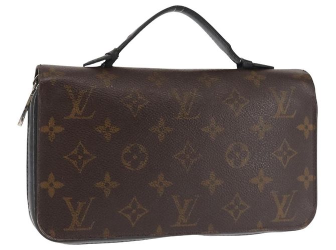 LOUIS VUITTON Monogram Macassar Zippy XL Long Wallet M61506 LV Auth 145534