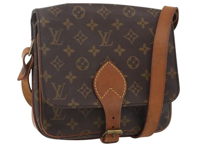 LOUIS VUITTON Bolsa de Ombro Monogram Cartouchiere PM M51254 LV Auth ka690
