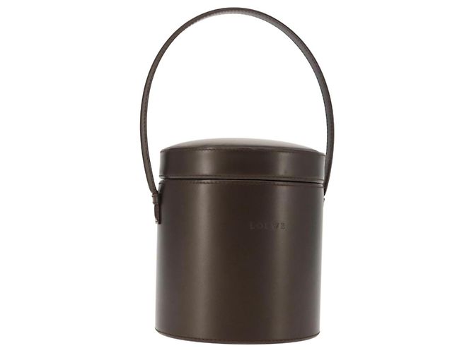 Bolso de mano LOEWE de cuero marrón Auth 145559 Castaño