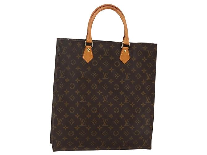 LOUIS VUITTON Bolsa Sac Plat Monogram M51140 LV Auth 143558 Monograma