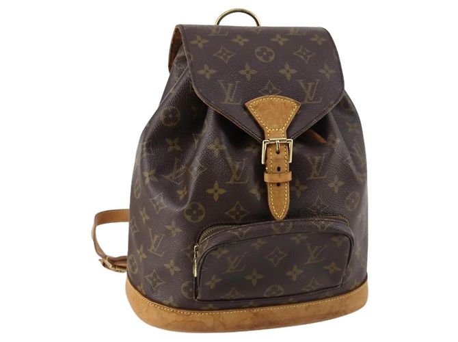 LOUIS VUITTON Monogram Montsouris MM Backpack M51136 LV Auth BA6279