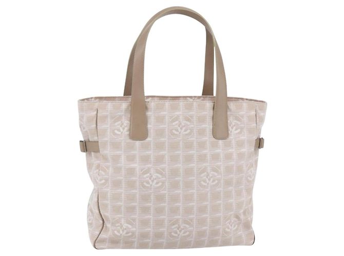 CHANEL Borsa Tote New Wave Canvas Rosa Argento CC Auth ep11016