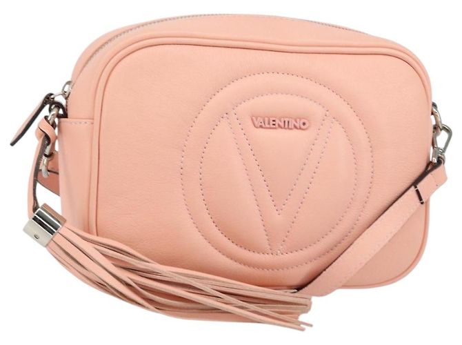 VALENTINO Borsa a Spalla in Pelle Rosa Argento Auth ka575
