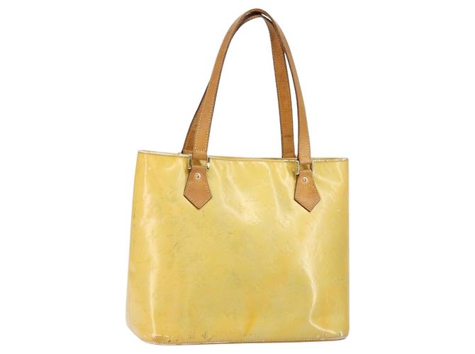 LOUIS VUITTON Handtasche Monogram Vernis Houston Grau M91053 LV Auth th6529
