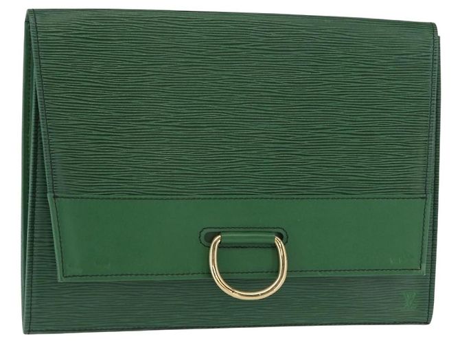 LOUIS VUITTON Clutch Jena Epi Verde M52724 LV Auth 155008