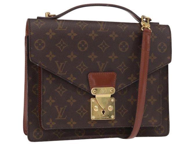 LOUIS VUITTON Sac à main Monceau 28 M51185 LV Auth BA8549 Monogramme