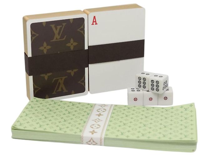 LOUIS VUITTON Jeu de cartes à jouer Monogram avec dés LV Auth 110738SM Monogramme