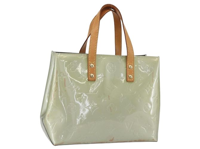 LOUIS VUITTON Monogram Vernis Reade PM Handtasche Grau M91145 LV Auth 154835