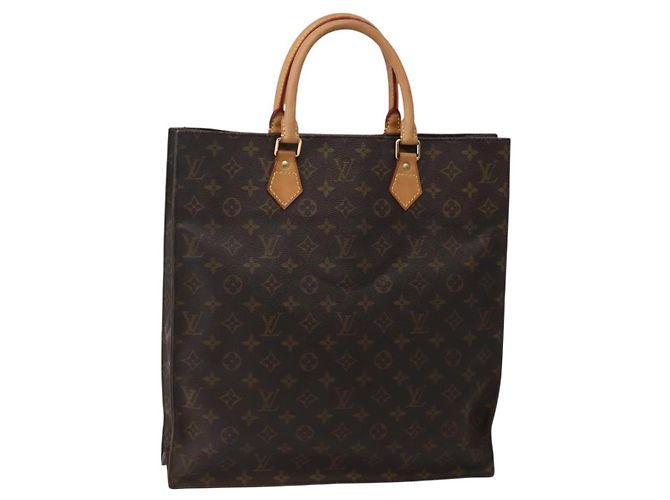 LOUIS VUITTON Monogram Sac Plat Handtasche M51140 LV Auth 143118 Monogramm