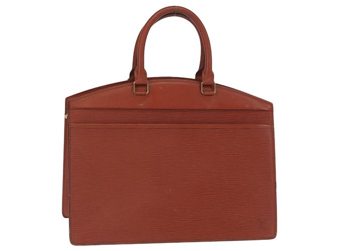 LOUIS VUITTON Bolsa de Mão Epi Riviera Marrom M48183 LV Auth BA8583