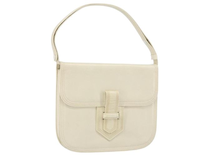 Borsa a Spalla in Pelle Bianca SAINT LAURENT Auth ka743 Bianco